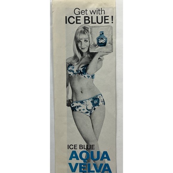 Aqua Velva Vintage Print Ad 1968 Ice Blue After Shave Bikini Sexy Woman - Picture 4 of 5